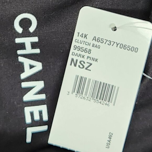 Chanel Dark Pink Clutch Bag 99568, Authentic - Picture 11 of 12